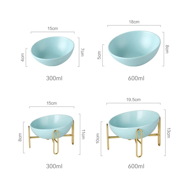 Cat Ceramic Food Water Bowls Small Dogs Nordic Drinking Eating Feeders With Stand Pet Elevated Feeding Supplies 2