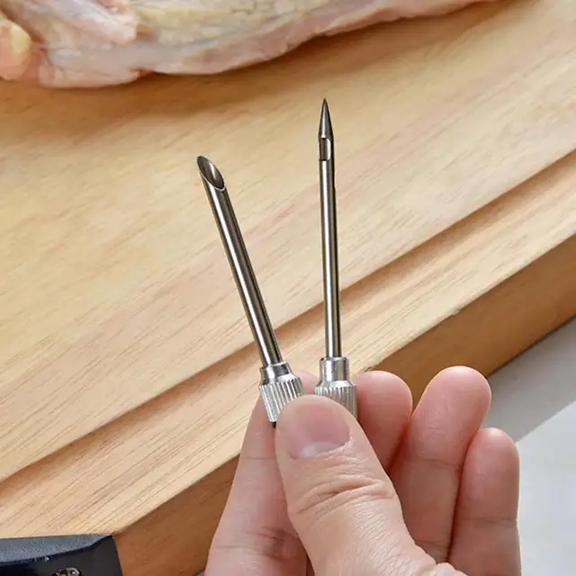 Rozsdamentes Acél Pulyka Basszusos Fecskendő Gumi Izzó Kézi Szivattyú Befecskendező Tűvel És Tisztító Kefe Otthoni Sütő Konyha Szerszám - Image 4