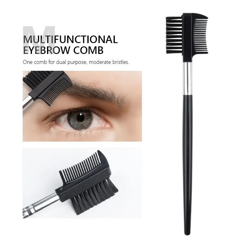 5pcs/set Men's Eyebrow Set Grooming Kit For BeginnersWith PU Leather Case Include Eyebrow Pencil Razors Scissors Combs Tweezers