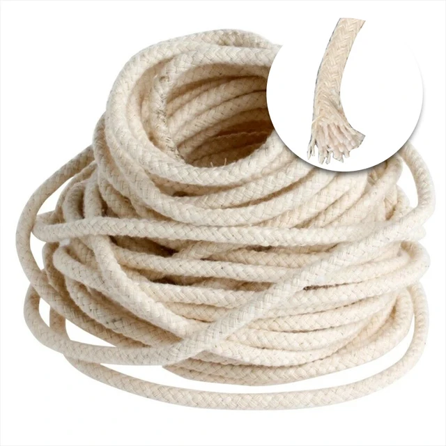 Brûleur à noyau de coton de 1M 4mm de Long, corde d'alcool, brûleur de bougie, bricolage pour kérosène, huile, lampe à alcool, torche, bouteille de vin, mèches, pièces 4