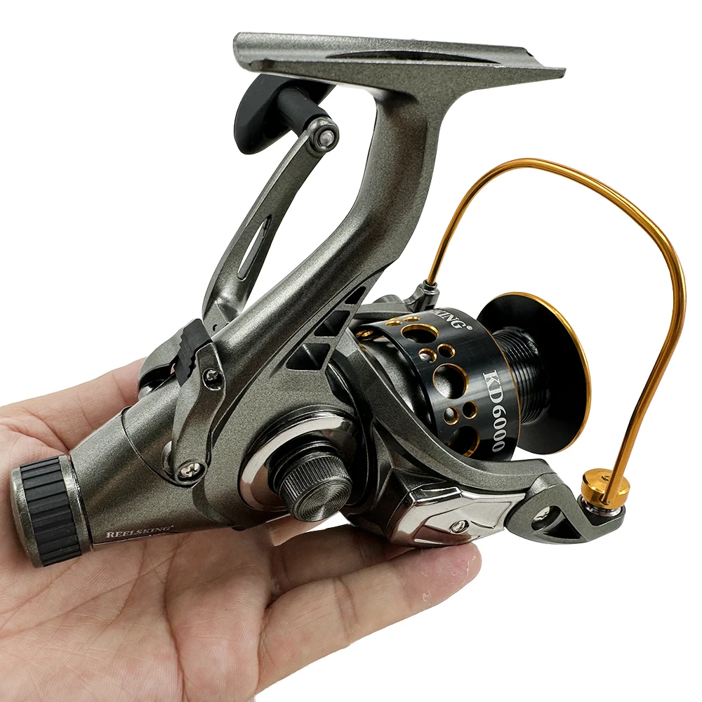 Metal Spool Front and Rear Brake Baitrunner Fishing Reels High