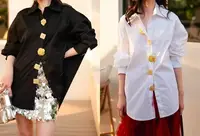 Chemisiers en coton à manches longues pour femmes, chemises décontractées, tendance printemps, nouveau, 2025 3