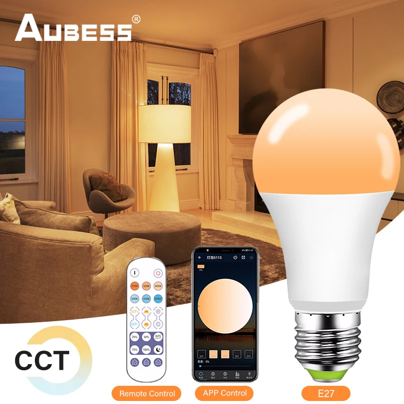 10W Adjustable Color Temperature LED Group Control Timing Smart Bulb Life APP Bluetooth-compatible |
