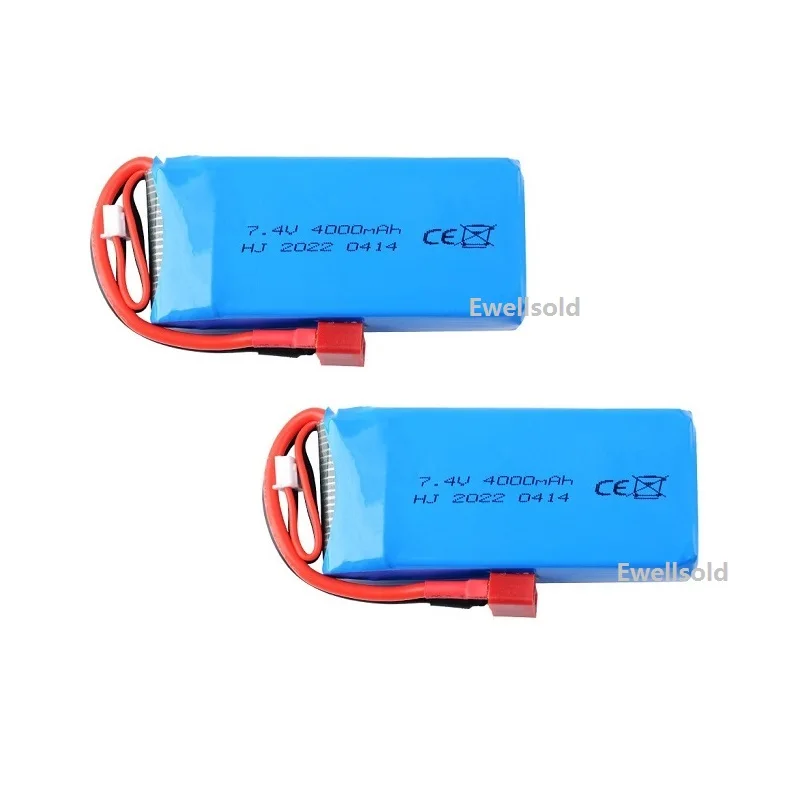 2S 7.4V 3800mAh LiPo RC Battery With T Plug For WLtoys 144001 144010 124016 124017