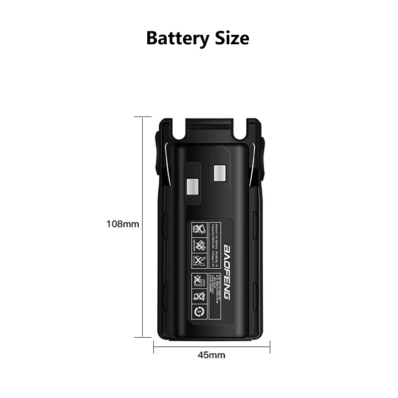 Baofeng-walkie Talkie Baterias Bateria 7.4v 2800mah para Uv82hp Uv82 Uv9d Uv-89 Uv-82hx Bl-8 - Image 4