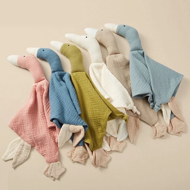 Baby Comforter Toy for Newborn Cotton Muslin Comforter Blanket Baby Sleep Soothe Burp Cloths Gauze Towel Little Puppet