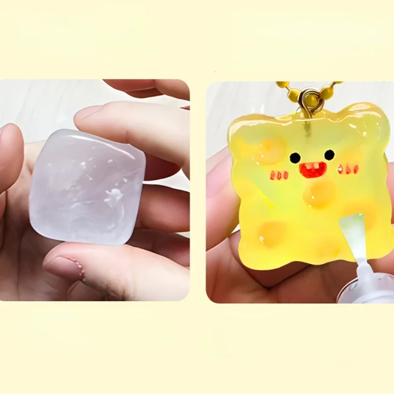 Resin Clay Polymer Clay 50/100g Free Handmade Diy Material Homemade Plastic Crystal Clay Tree Glue Transparent Girl Pendant
