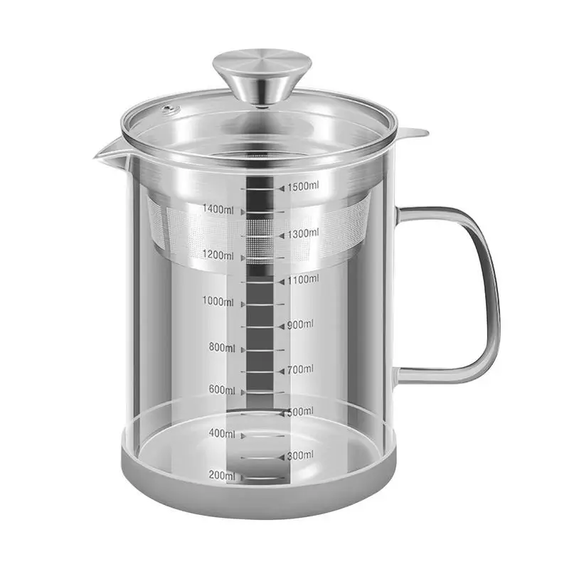 

Stainless Steel Oil Storage Pot Stainless Steel Strainer Filter Pot Portable Cooking Oil Fat Separator Bacon Grease Container