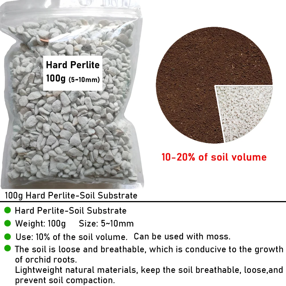 Porous Soil Matrix 100g (0.5L) Hard Perlite Pellet Configure Nutrient Soil Plant Breathable Loose Substrate Orchidco-specific Universal Size