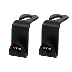 Dual Car Seat Back Hooks - Portable Storage Holders (2Pcs A - Black)