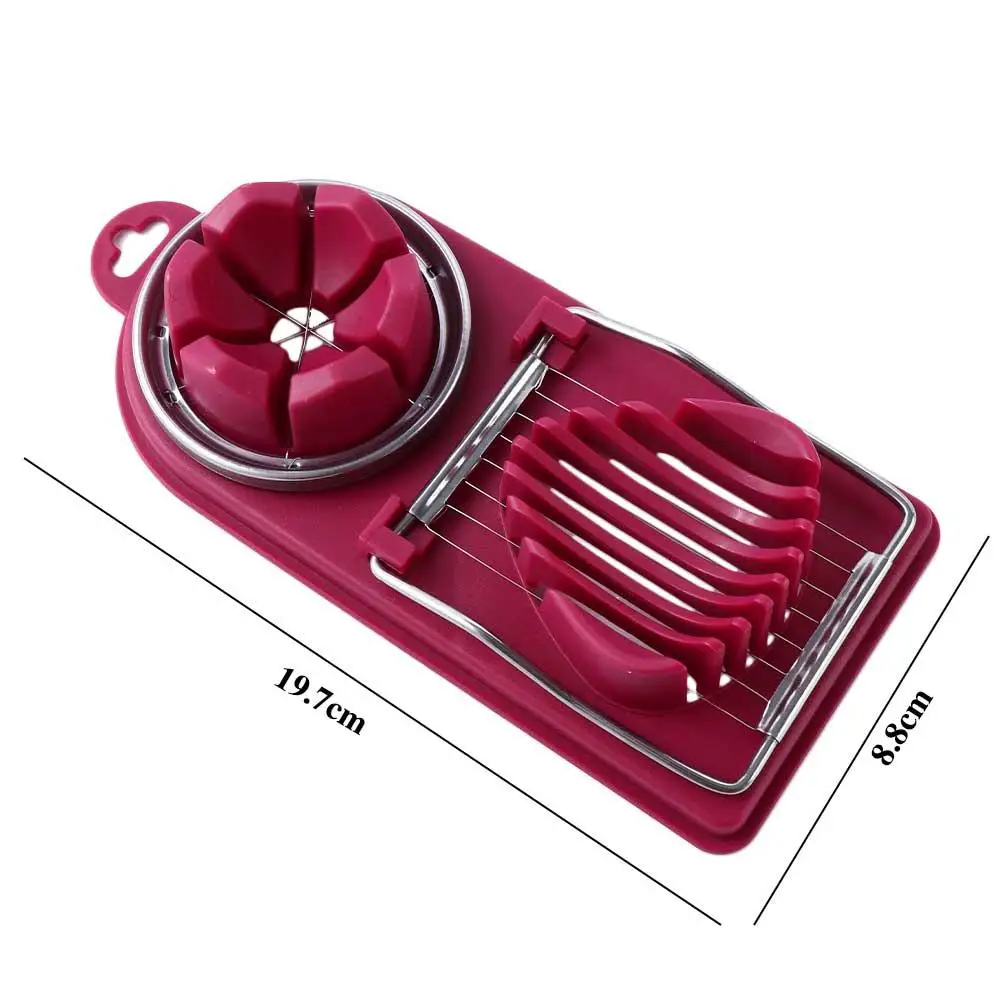 Fruit Hard Boiled Eggs Stainless Steel Wire Multifunctional Baking Cooking Cutting Tool Splitter Egg Slicer Yolk Separator egg cutter egg separator