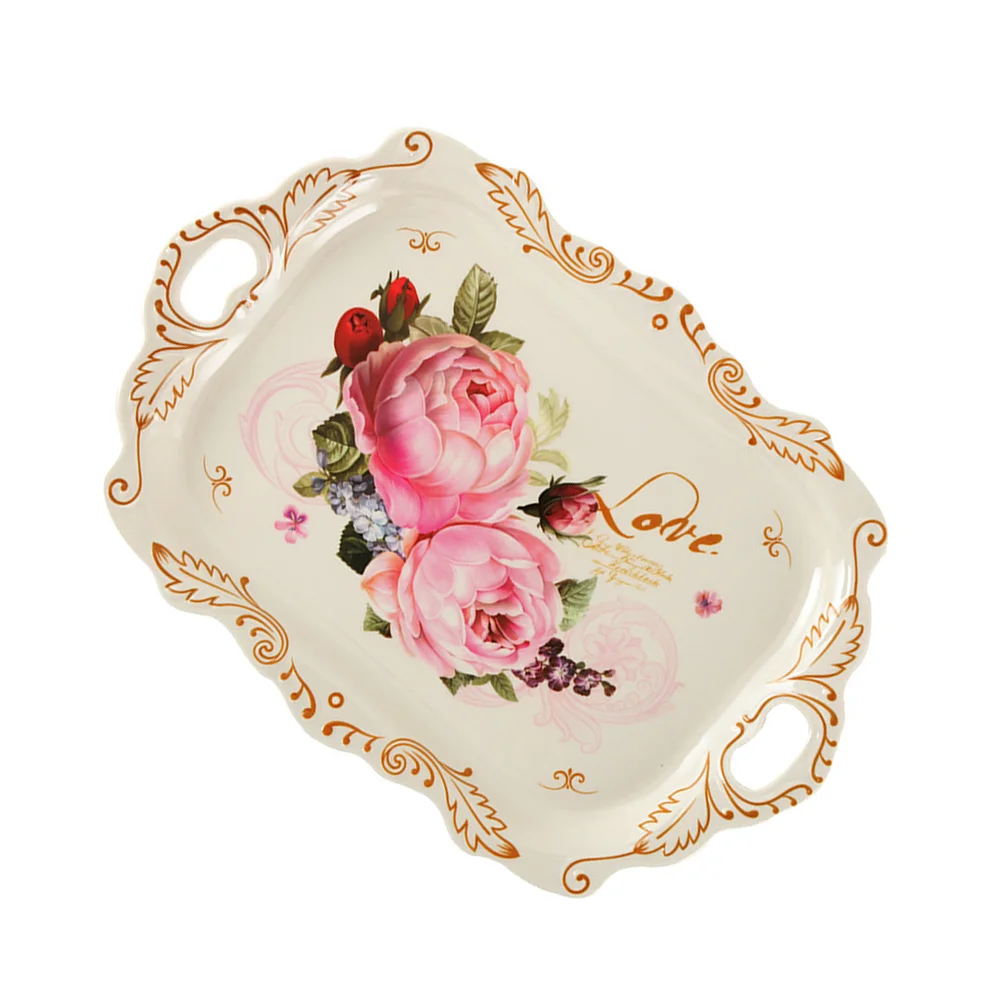 Kitchen Dining Food Serving Tray Tea Cup Snack Plate Decorative Melamine Tray Smooth Finish Long Lasting