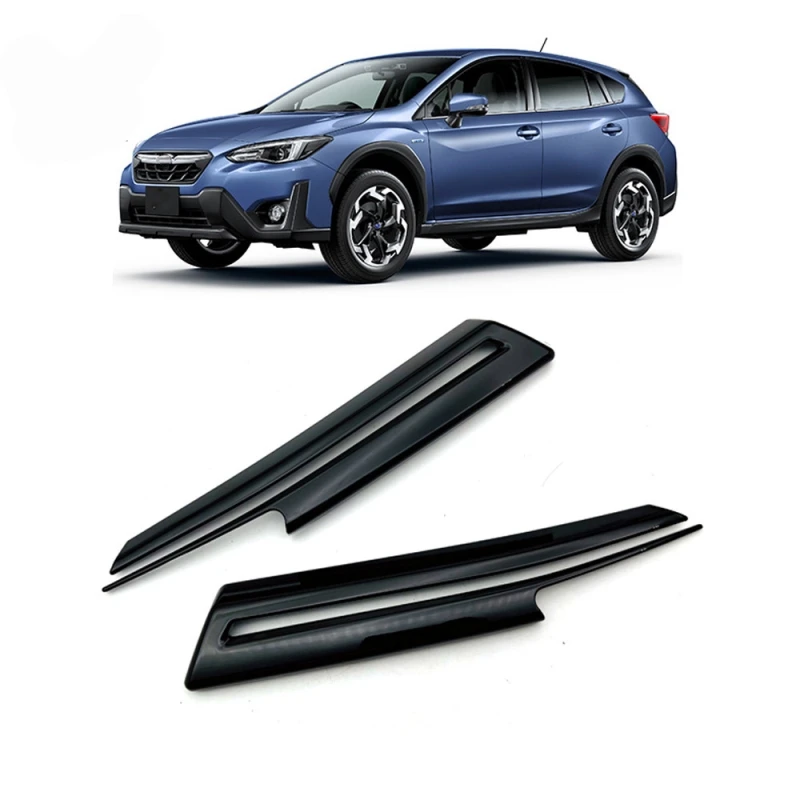 

For Subaru xv crosstrek 2021 2022 2023 ABS black Front Center Mesh Grille Grill Hood Engine decor sticker Cover Car accessories