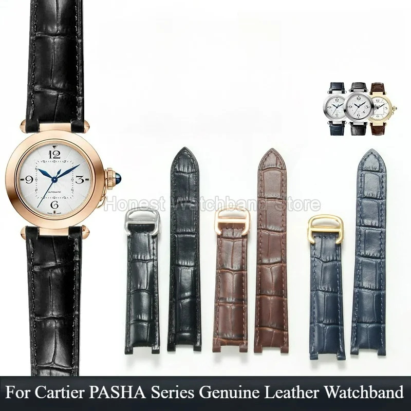 Elegant Genuine Leather Watch Strap with Notched Endpoint Design - Premium Durability and Comfort