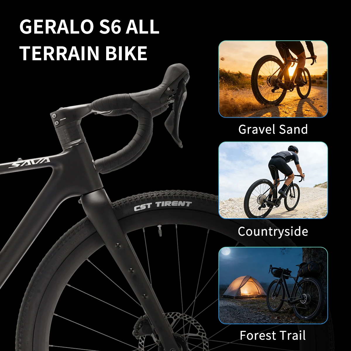 SAVA Gelaro S6 S4 R21 Carbon Gravel Bike Shimano GRX 12 20 Speed All-Road Adventure - Image 4