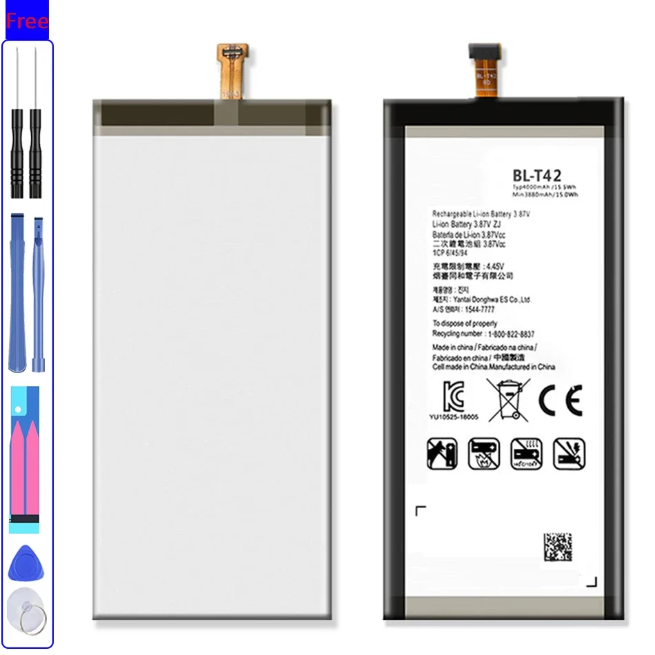 

Аккумулятор BL-T42 для LG V50 ThinQ 5G V50ThinQ BL T42 LM-V500 V500N V500EM v500xm v50s мобильный телефон Bateria free tool