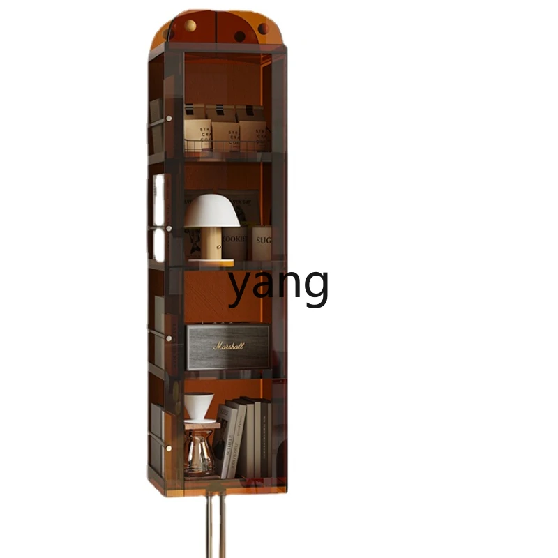 

CX Floor-Mounted Rotation Mirror Full-Length Mirror Storage Magazine Locker Modern Minimalist Living Room Side Cabinet