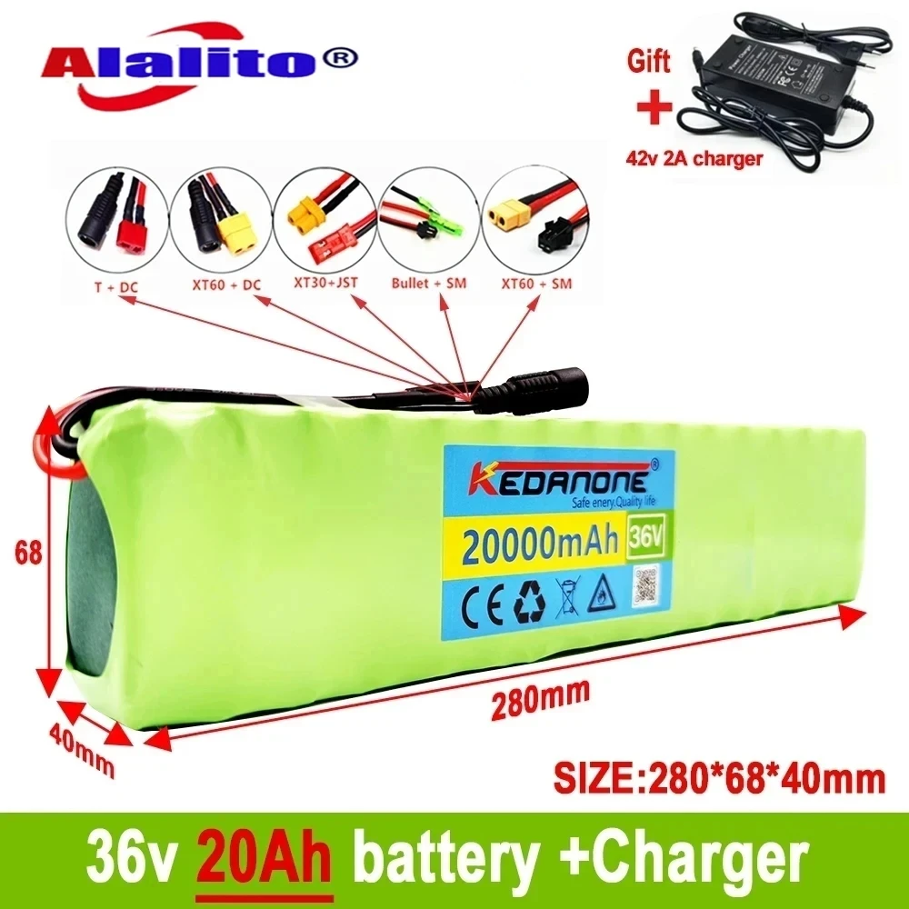 

10S3P 36V 20Ah Battery ebike battery pack 18650 Li-Ion Batteries 350W 500W For High Power electric scooter Motorcycle Scooter