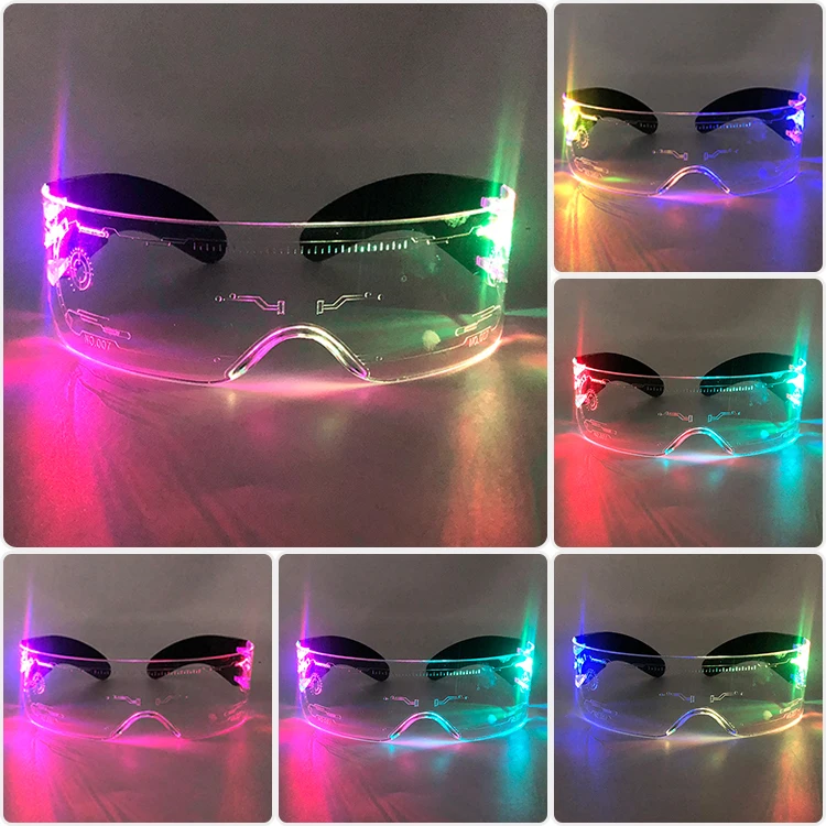 

2. Colorful LED Glasses Luminous Glasses for Music Bar KTV Glow Party Decoration Christmas Festival Glowing Neon Glasses