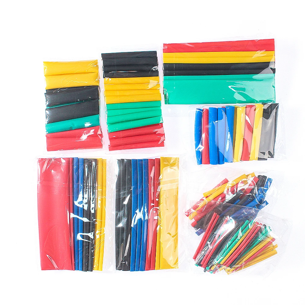 Heat Shrink Wrapping Kit 164PCS Electrical Connection Wire Cable Insulation Sleeving Thermoresistant Tube Shrinkage 2:1 heat shrink tubing