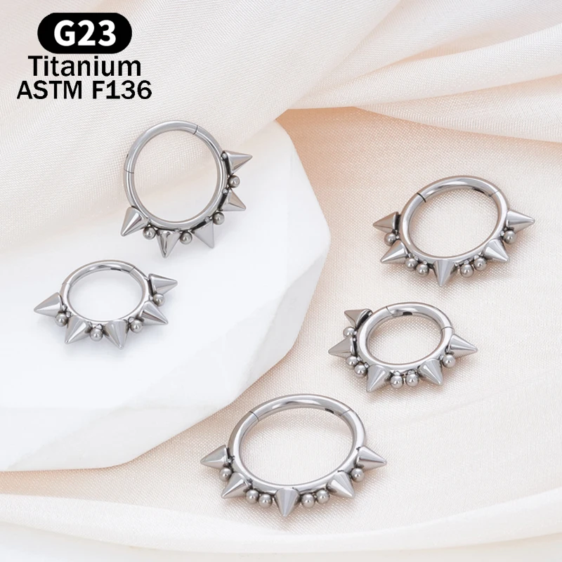 

G23 Titanium Cone Spike Horseshoe Circular Septum Earrings Nose Ring Nose Septum Eyebrow Ear Piercing Body Jewelry