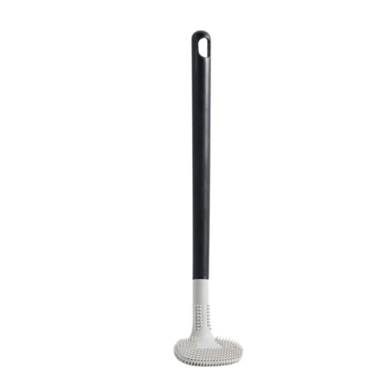 

Silicone Toilet Brushes No-Slip Long Plastic Handle and Soft Flexible Bristles Toilet Brushes Toilet Bathroom Cleaning