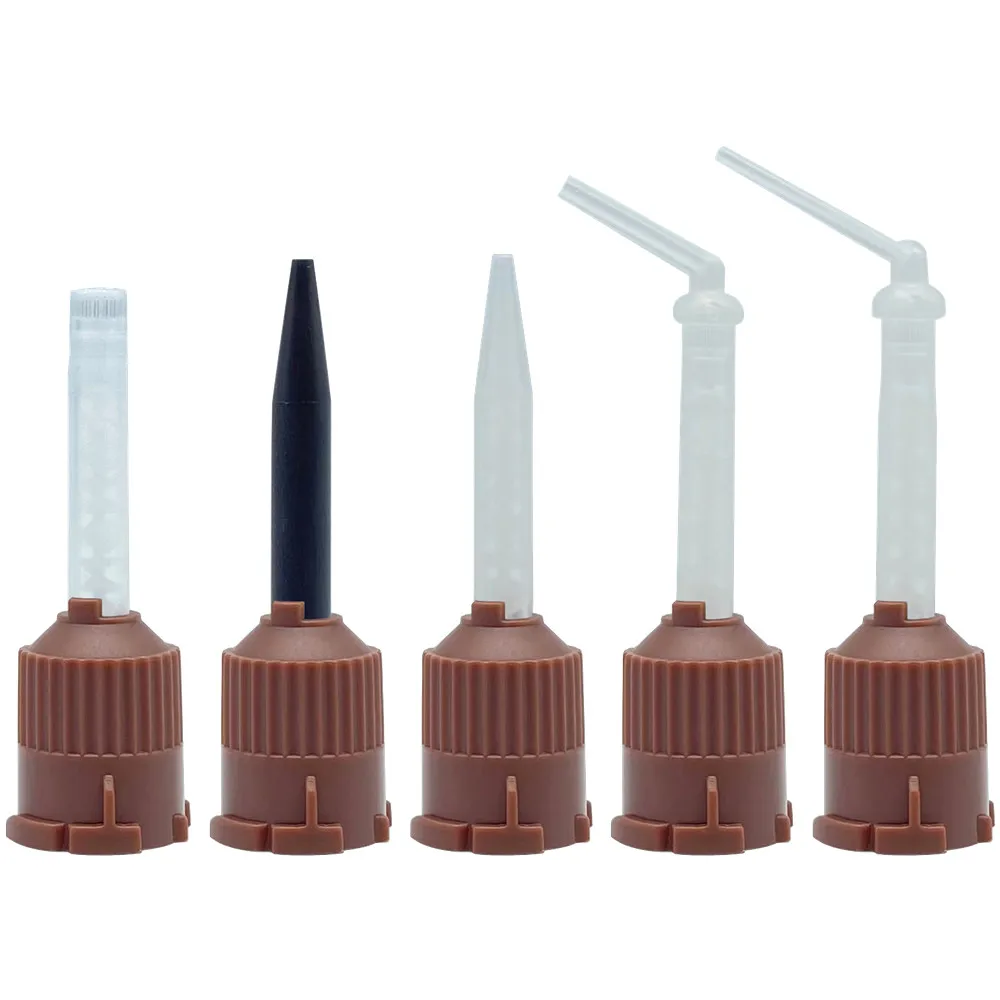 20pcs/Lot Dental Mixing Tips Impression Materials Lab Denture Laboratory Color Tubes Disposable Silicone Rubber Mix Head Dentist