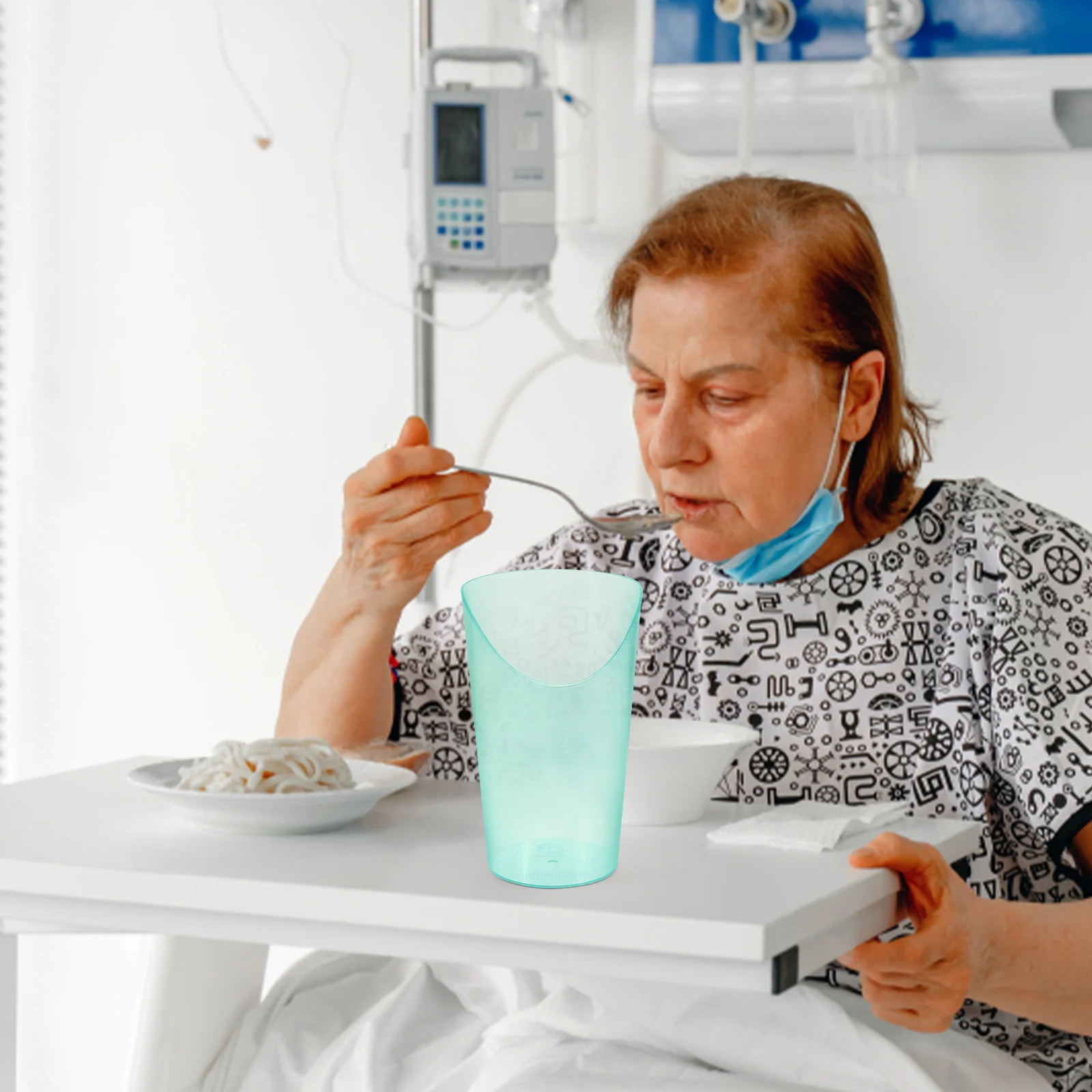 Inclined Mouth Choking Proof Cup Elderly Drinking Water Bottles Disabled Patient Cups Spill Proof Adults Maternity Unbreakable
