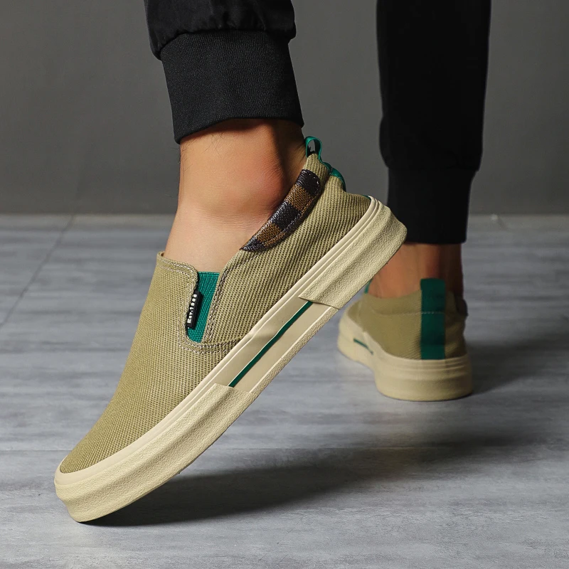 Lightweight Men's Canvas Shoes Comfortable Low-cut Vulcanized Shoes Men Espadrille Non-slip Casual Shoes Men Flats 2024 SS24846 6