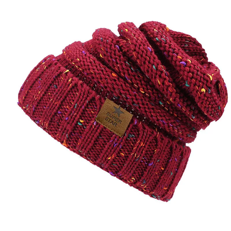 Merk superster caps dame warme winter voor dames meisjes gebreide muts dikke dames Skullies mutsen_voghion.com