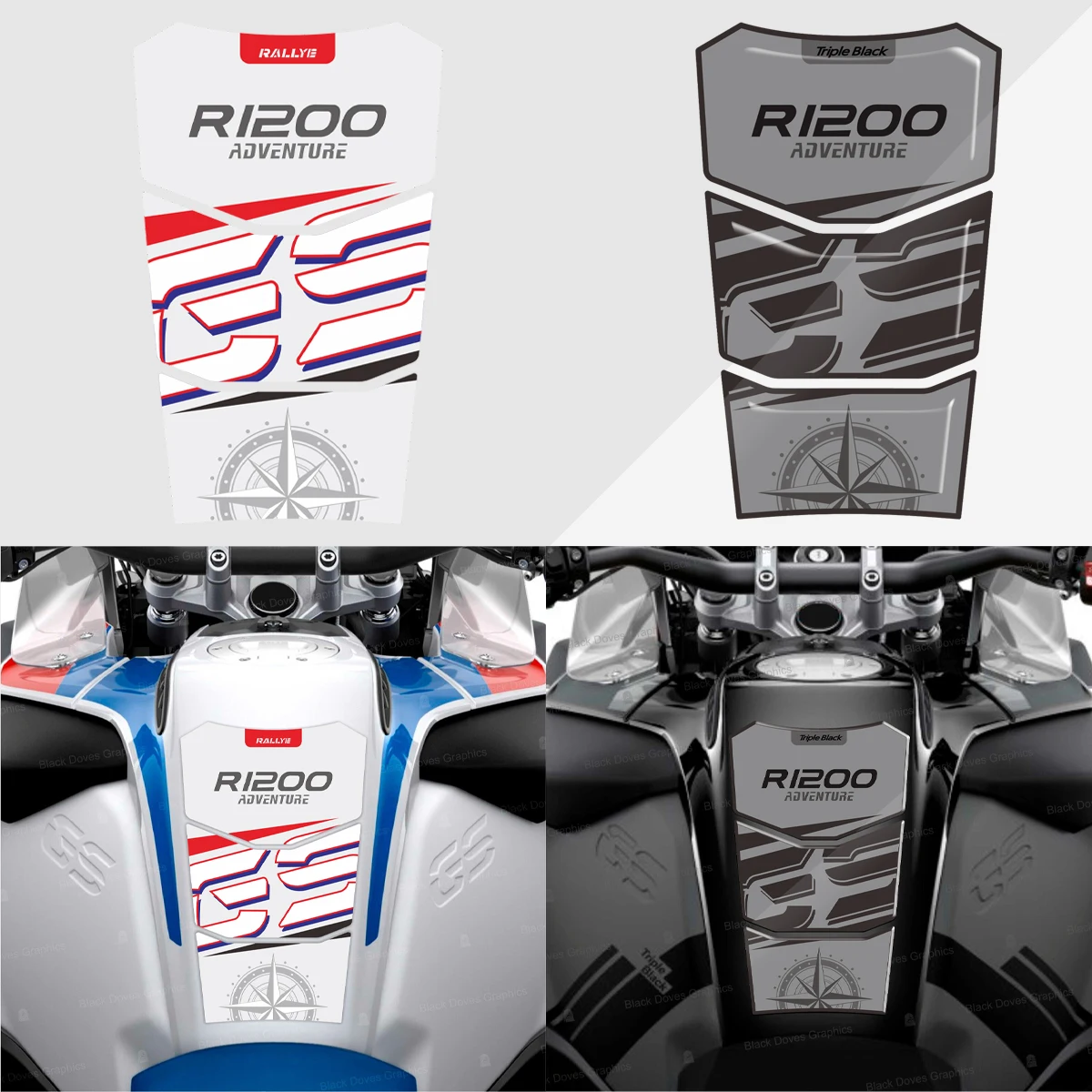 

3D Resin Motorcycle Fuel Tank Pad Decal Gas Tank Protector Sticker For BMW R1200GS R1200 GS R 1200 GS ADV 2019-2023 2020 2022