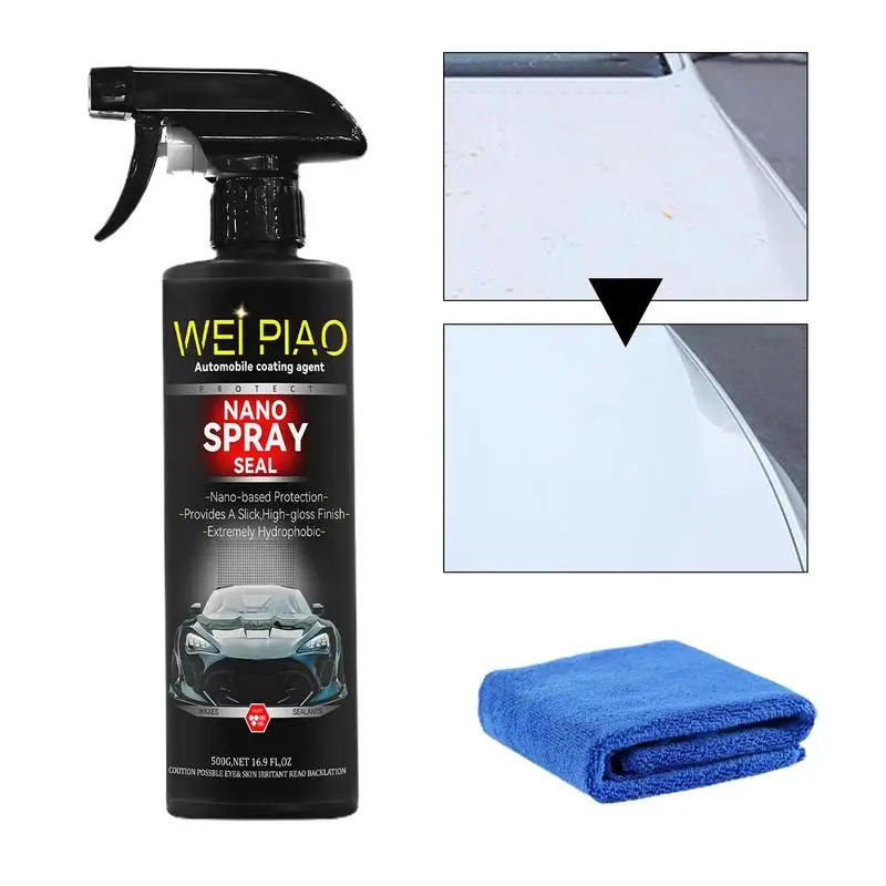 Detergente Per Vernice 500Ml Riparazione Vernice Per Auto Rivestimento In Ceramica Spray Quick Nano-Coating Spray Wax Automotive Hydrofobic Polish Liq