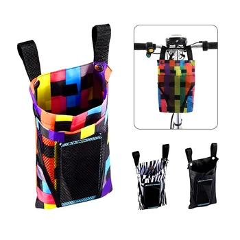 Borsa portaoggetti per bicicletta Cestino staccabile Maniglia anteriore Tasca di grande capacità Accessorio per borsa per cellulare per bicicletta