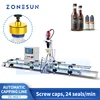 ZONESUN Pneumatic Screwing Capping Machine Custom Beverage Cosmetics Bottle Capper Packaging Small Automatic Production ZS-XGC1 1