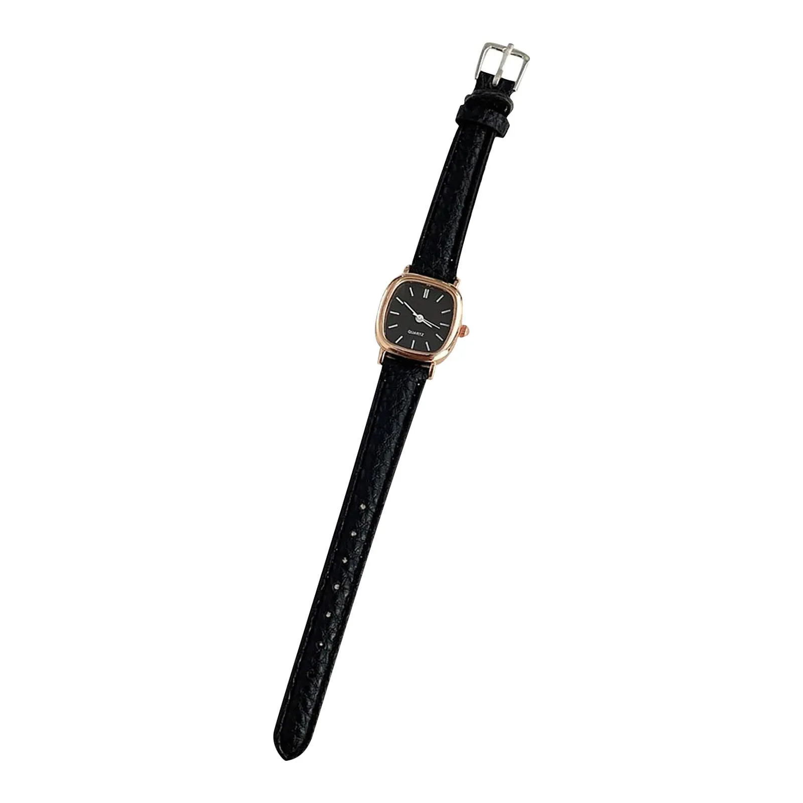 ساعة كوارتز تناظرية بسوار جلدي للنساء ، أنيقة ، مز...
