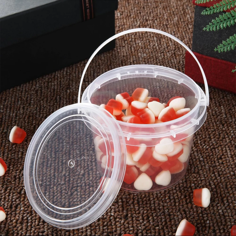 Compact Slime Containers with Water-Tight Lids and Handles