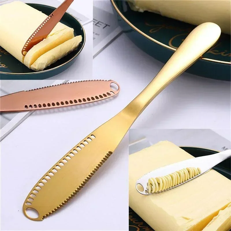 1/2Pcs Stainless Steel Butter Knife 3 in 1 Kitchen Gadgets