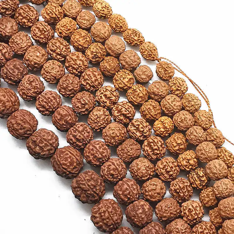 

All Sizes Real Rudraksha Bodhi Beads Strand 9mm 10mm 11mm 12mm 13mm 14mm 15mm