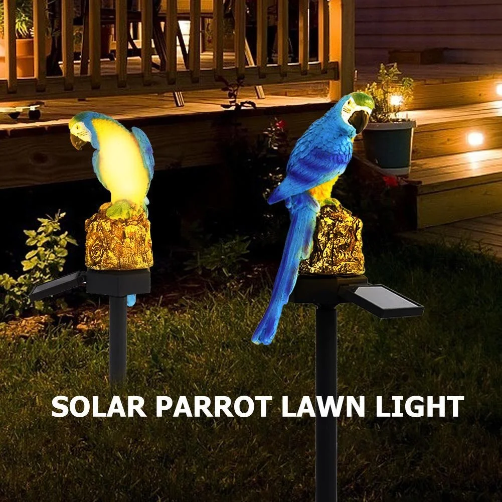 2pcs Solar Power LED Parrot Lawn Light Outdoor Waterproof Garden Lawn Landscape Light Garden Decoration Resin Modern Courtyard solar porch light