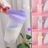 500ml/700ml Portable Protein Powder Shaker Bottle Leak Proof Sports Mixing Cup Water Bottle for Gym Fitness Training with Scale