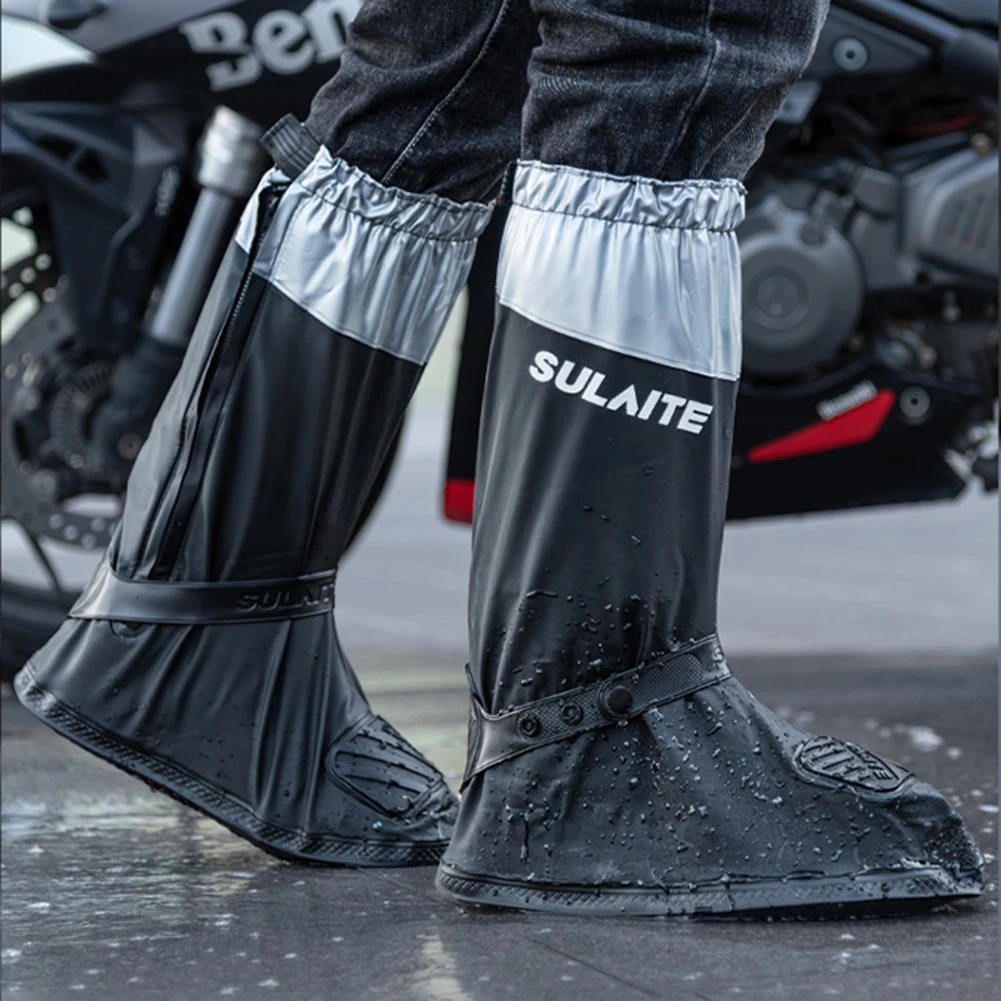 Bottes de pluie pour moto, couvre-chaussures imperméables pour hommes et  femmes, accessoires de vélo, Scooter, cyclisme, motocycliste