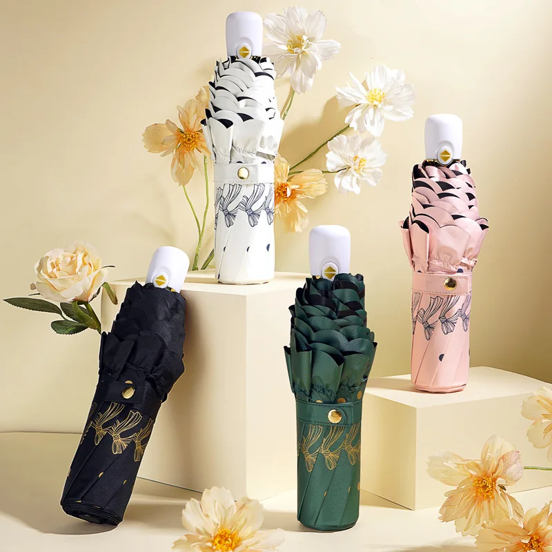 

Автоматические женские зонты Laciness, 3 складных черного покрытия, Солнцезащитный Женский зонтик, зонтик с принтом в виде банта