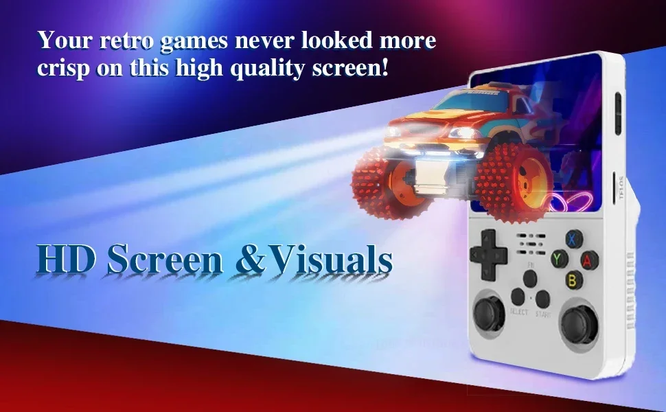 Portable Retro R36S Game Console with ARKOS System, A Classic Emulator Pre Insta