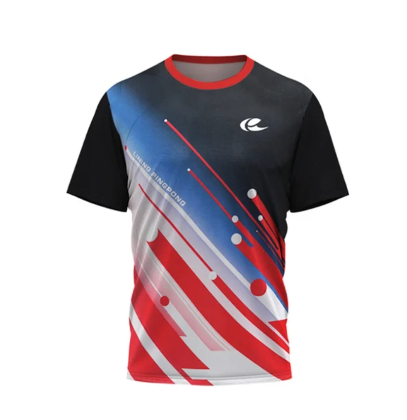 

New Men's 3D Nickel Printed Men's Short Sleeved T-shirt Tennis Training Suit Outdoor Badminton Sporty Fashion Summer Y