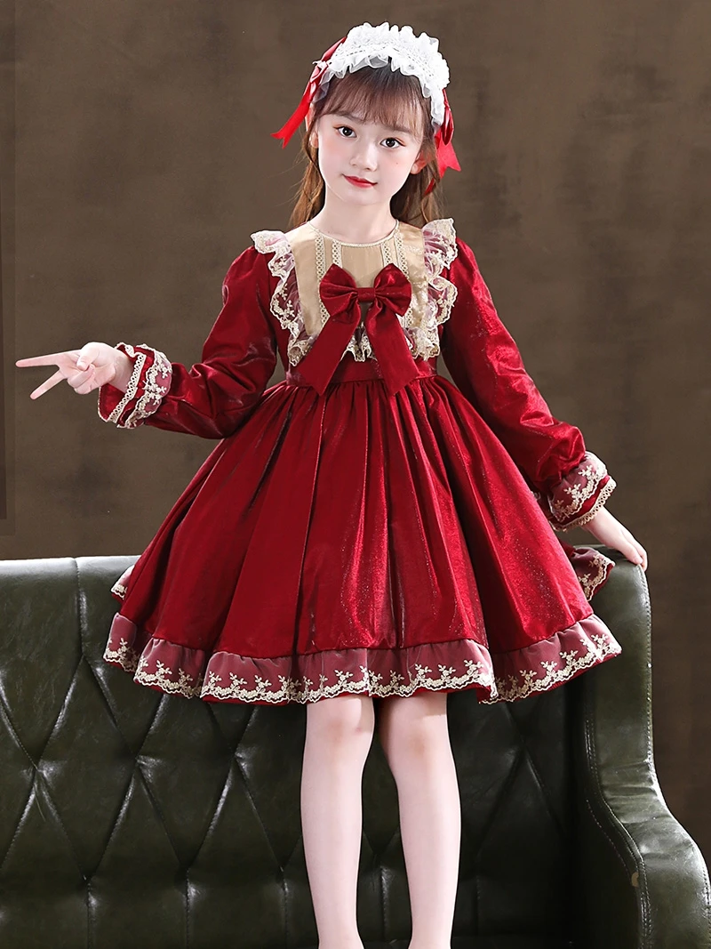 Lolita Dress Girls' Halloween Children's Clothing Skirt Women's Red Autumn Birthday