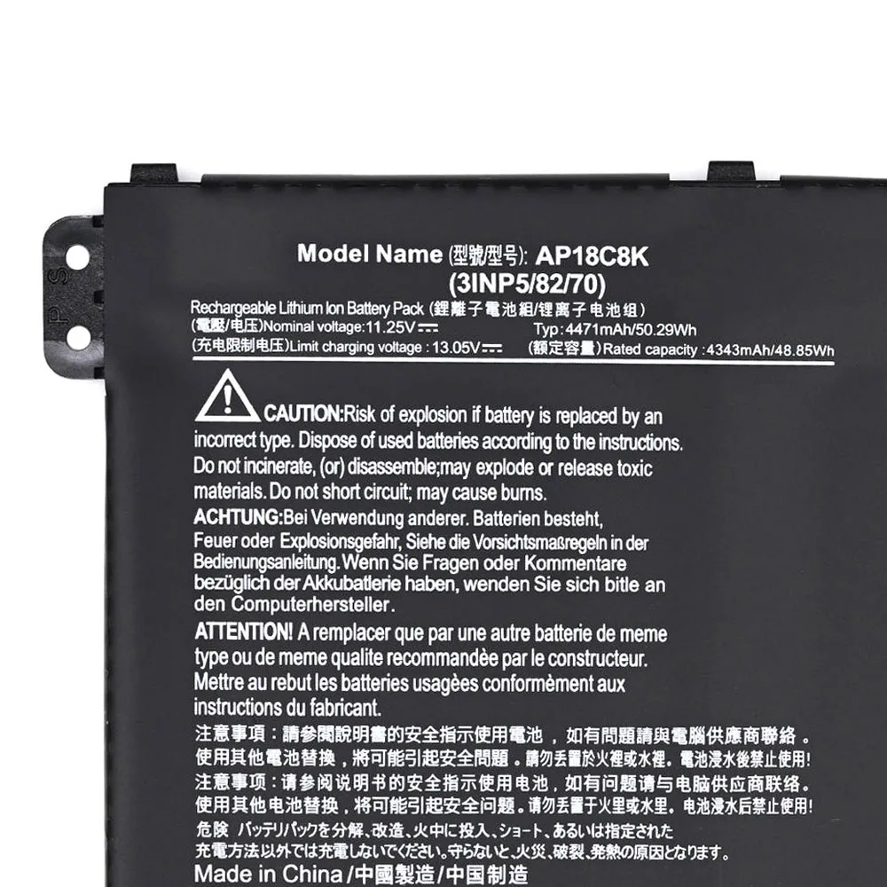 Nova Bateria para Acer Aspire A51452 A51544 Ap18c8k N17w7 N19q2 N19h4 Chromebook 314 C933 Swift Sf314-42 Sf314-58 Sf314-58g - Imagem 6