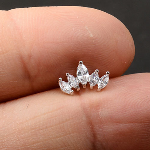 PCS Cute Small Star Ear Stud Cuff Earring Gold Color Cartilage Stainless Steel Helix Piercing Tragus Bar Ball Ear Jewelry