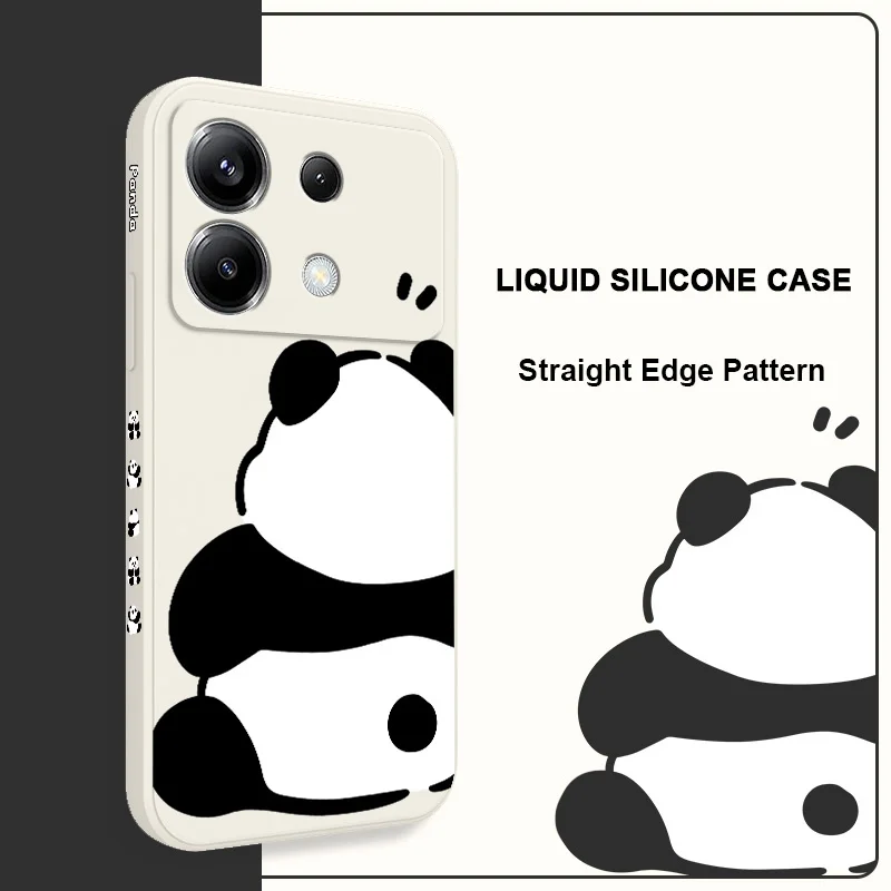 Panda Design Silicone Phone Case - Ultra-Soft Protective Cover