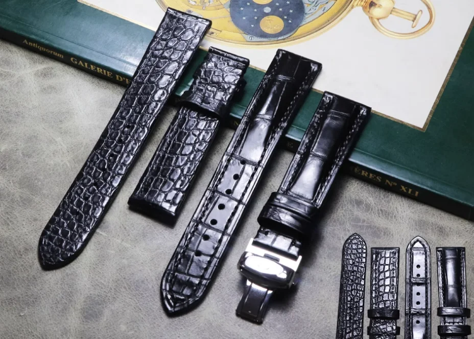 

20mm 21mm 22mm Two-sided Crocodile Skin Strap Genuine Leather Watchbands Alligator Belt Genuine Product Wristband Bracelet