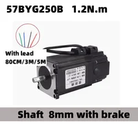 57BYG250B Nema 23 Stepper Motor with Brake – 1.2N.m Torque, 8mm Shaft - Image 2